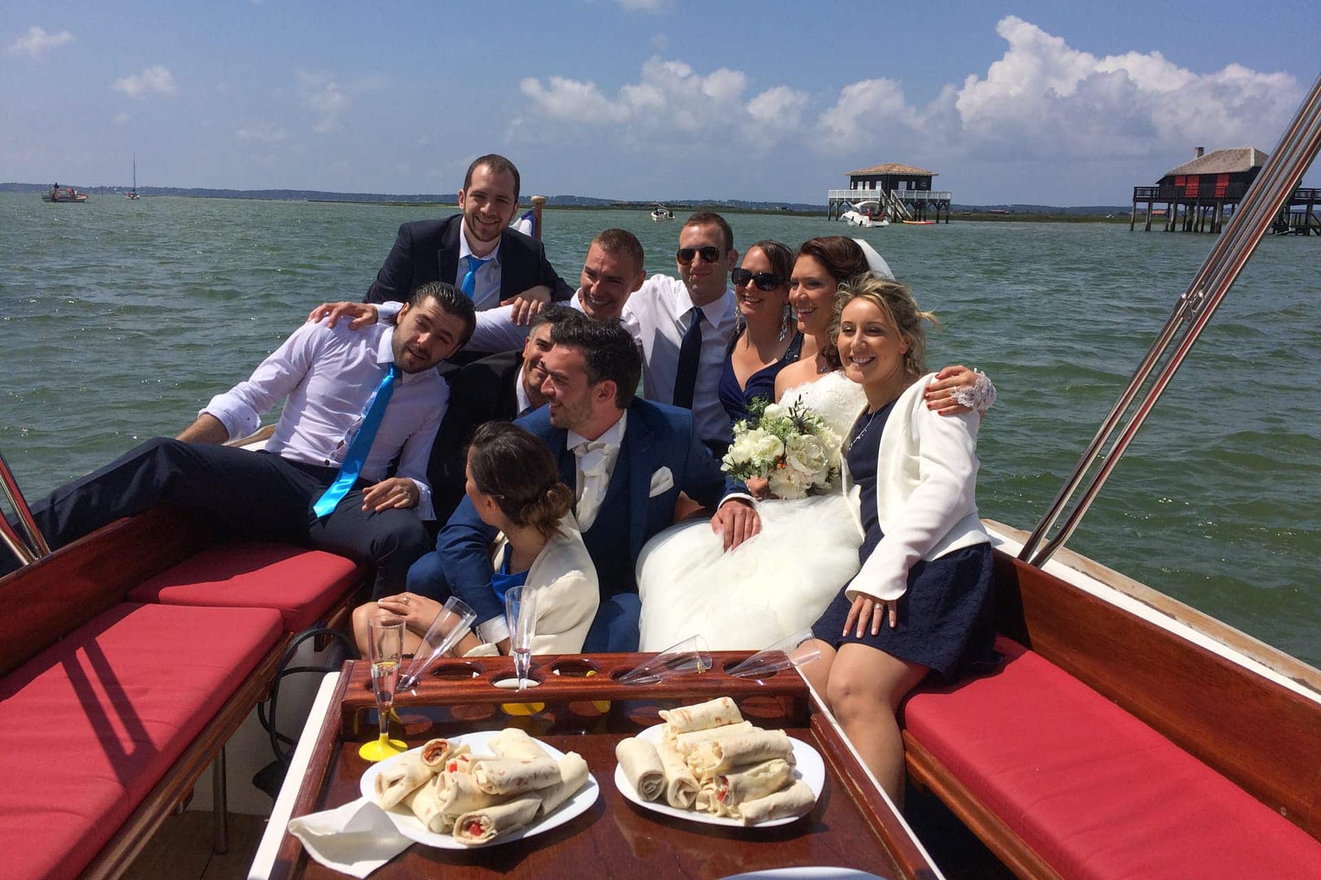 Mariage en pinasse sur le Bassin d'Arcachon